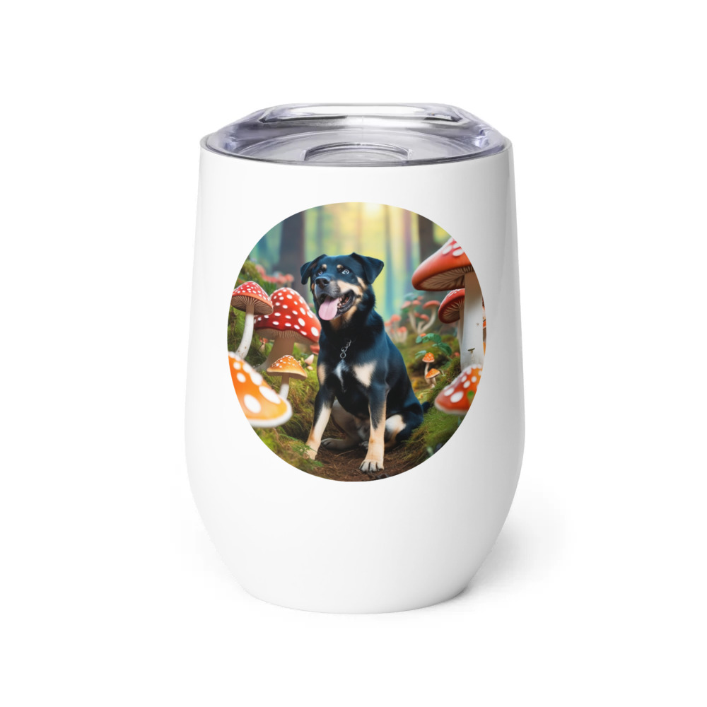 PugMug Custom Blue Wine Tumbler
