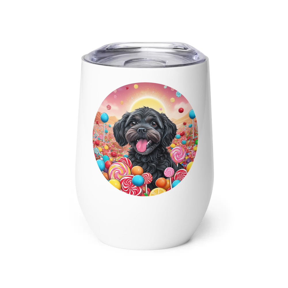 PugMug Custom Lily Wine Tumbler