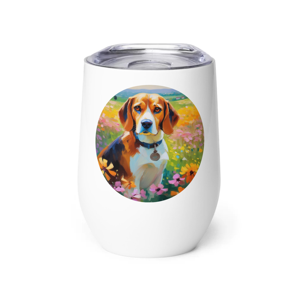 PugMug Custom Beagle Wine Tumbler