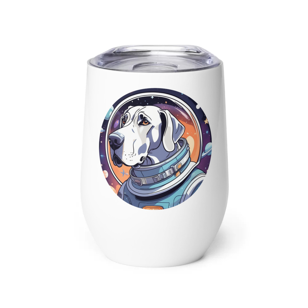 PugMug Custom Great Dane Wine Tumbler