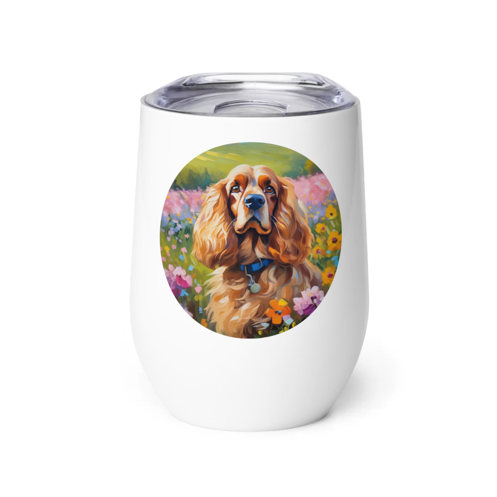 PugMug Custom Cocker Spaniel Wine Tumbler