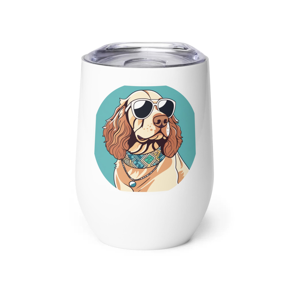 PugMug Custom Cocker Spaniel Wine Tumbler