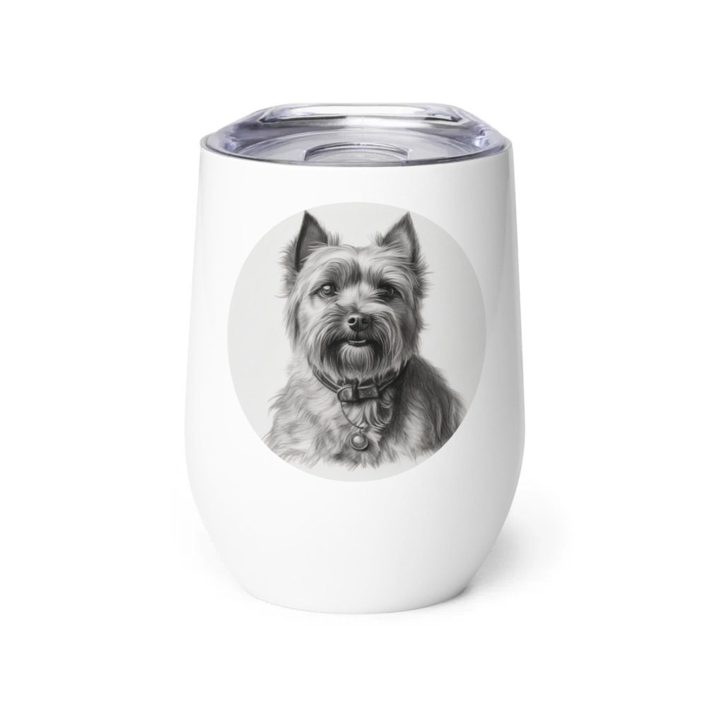 PugMug Custom Cairn Terrier Wine Tumbler