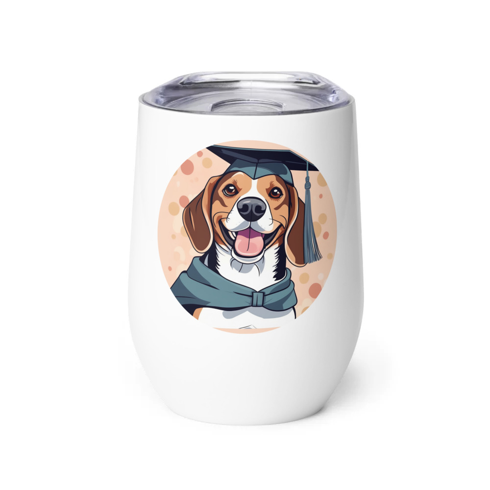 PugMug Custom Beagle Wine Tumbler