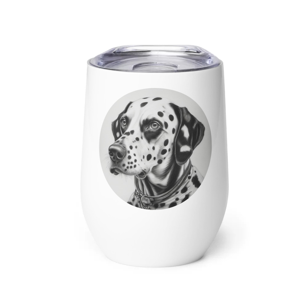 PugMug Custom Dalmatian Wine Tumbler