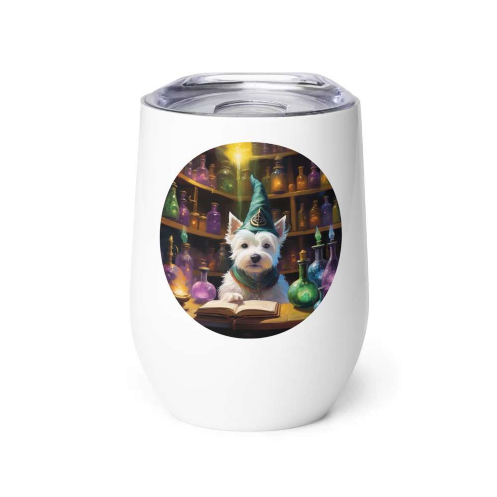 PugMug Custom West Highland White Terrier Wine Tumbler