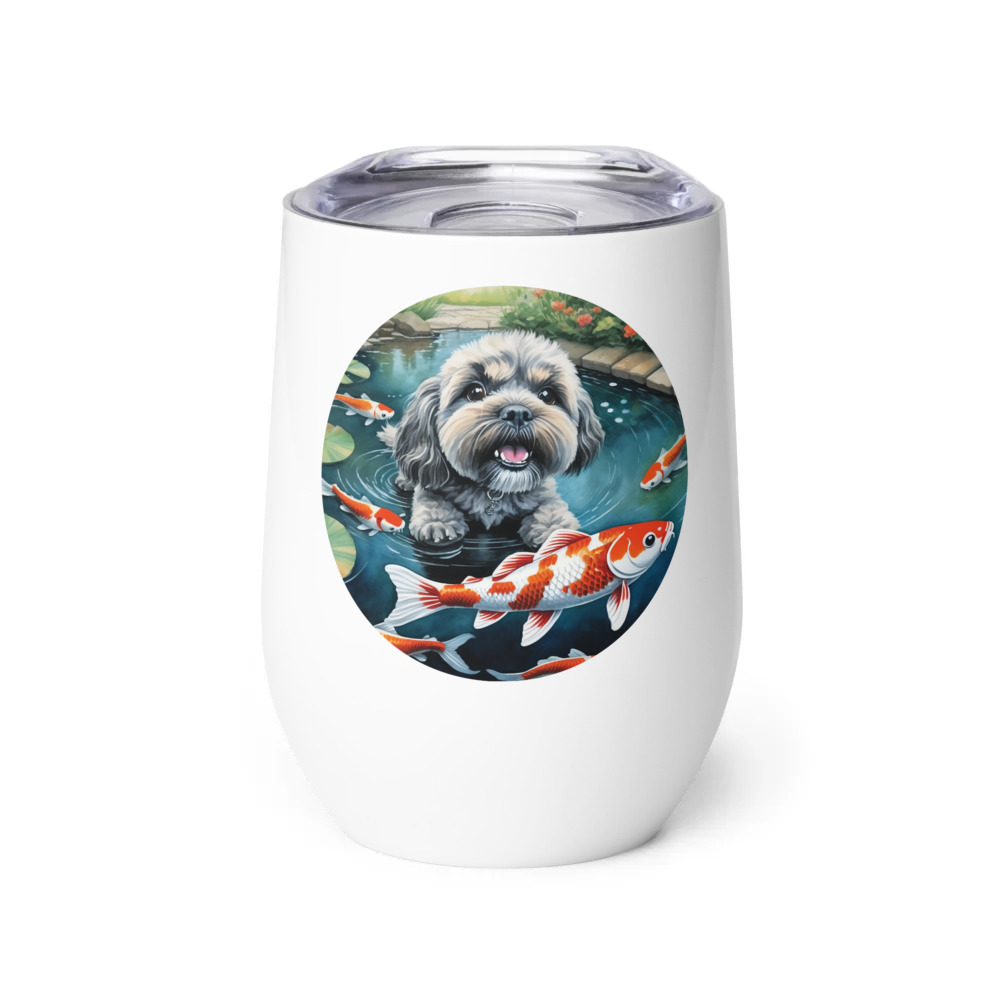 PugMug Custom Lily Wine Tumbler