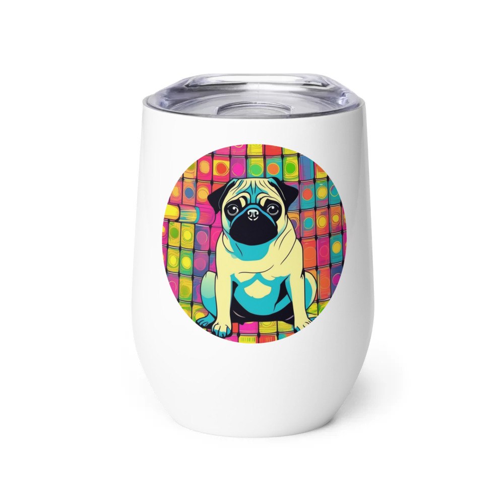 PugMug Custom Pug Wine Tumbler