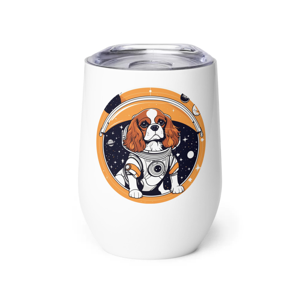 PugMug Custom Cavalier King Charles Spaniel Wine Tumbler