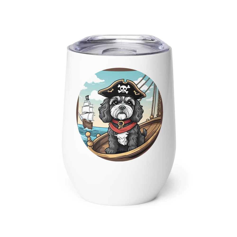 PugMug Custom Lily Wine Tumbler