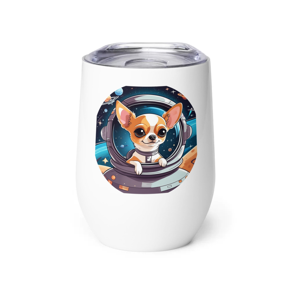 PugMug Custom Chihuahua Wine Tumbler