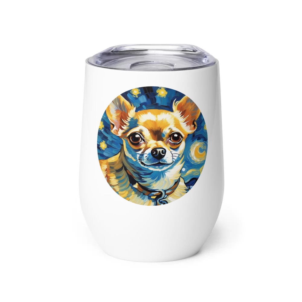 PugMug Custom Chihuahua Wine Tumbler