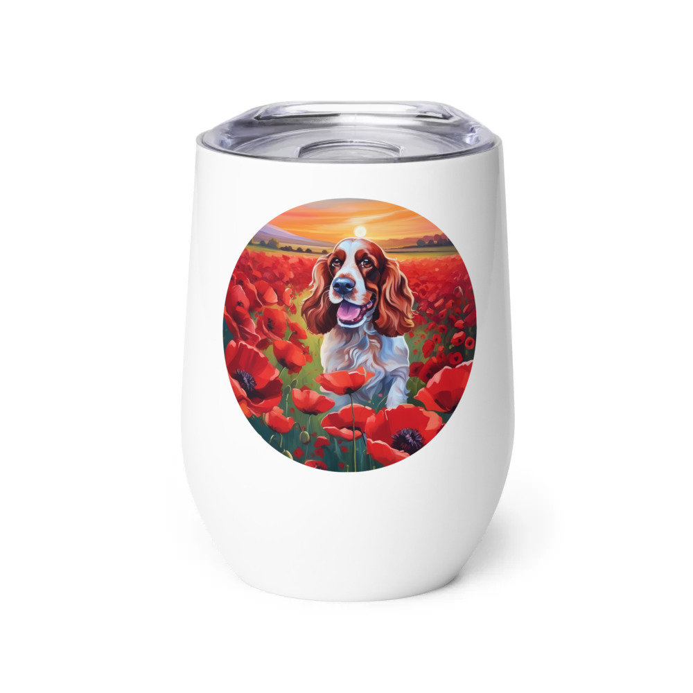 PugMug Custom English Cocker Spaniel Wine Tumbler