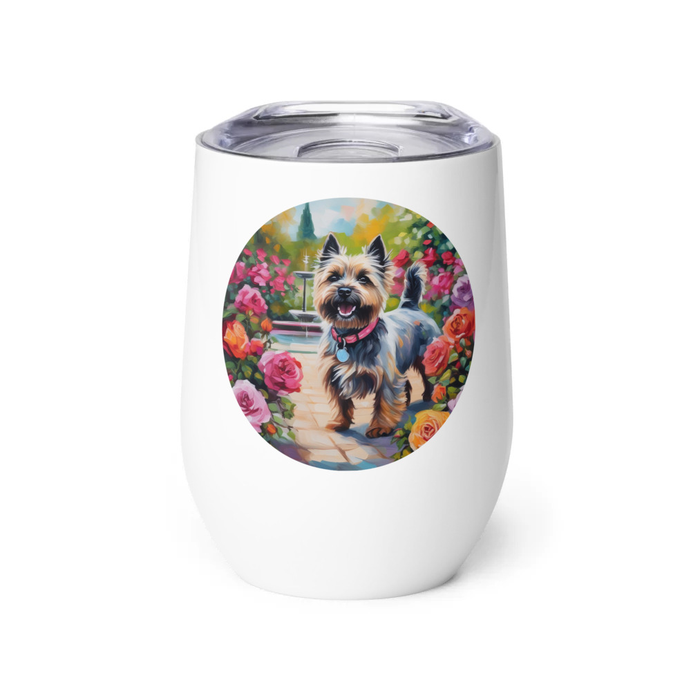 PugMug Custom Cairn Terrier Wine Tumbler