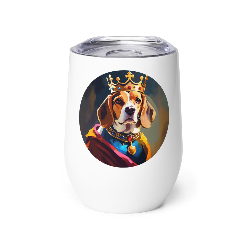 PugMug Custom Beagle Wine Tumbler