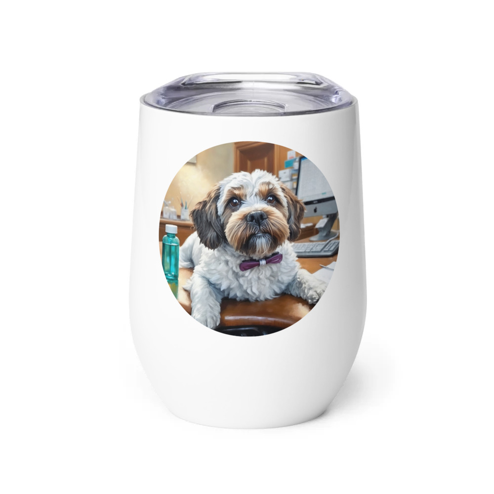 PugMug Custom Lily Wine Tumbler