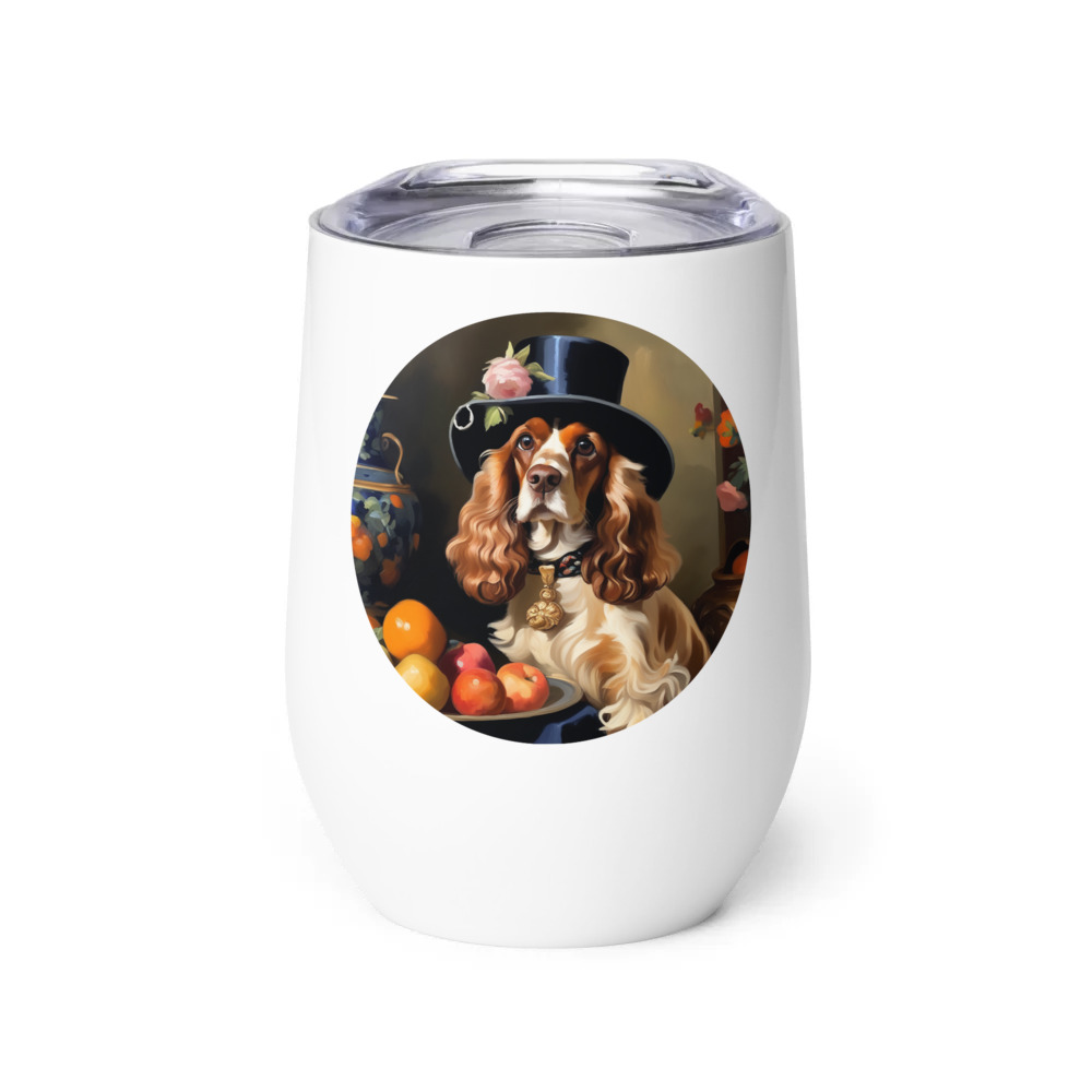 PugMug Custom English Cocker Spaniel Wine Tumbler