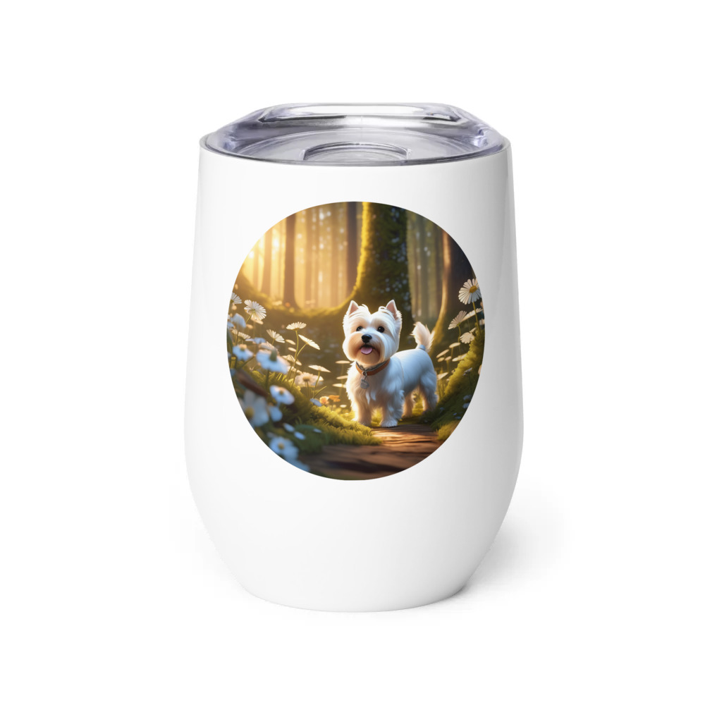 PugMug Custom West Highland White Terrier Wine Tumbler