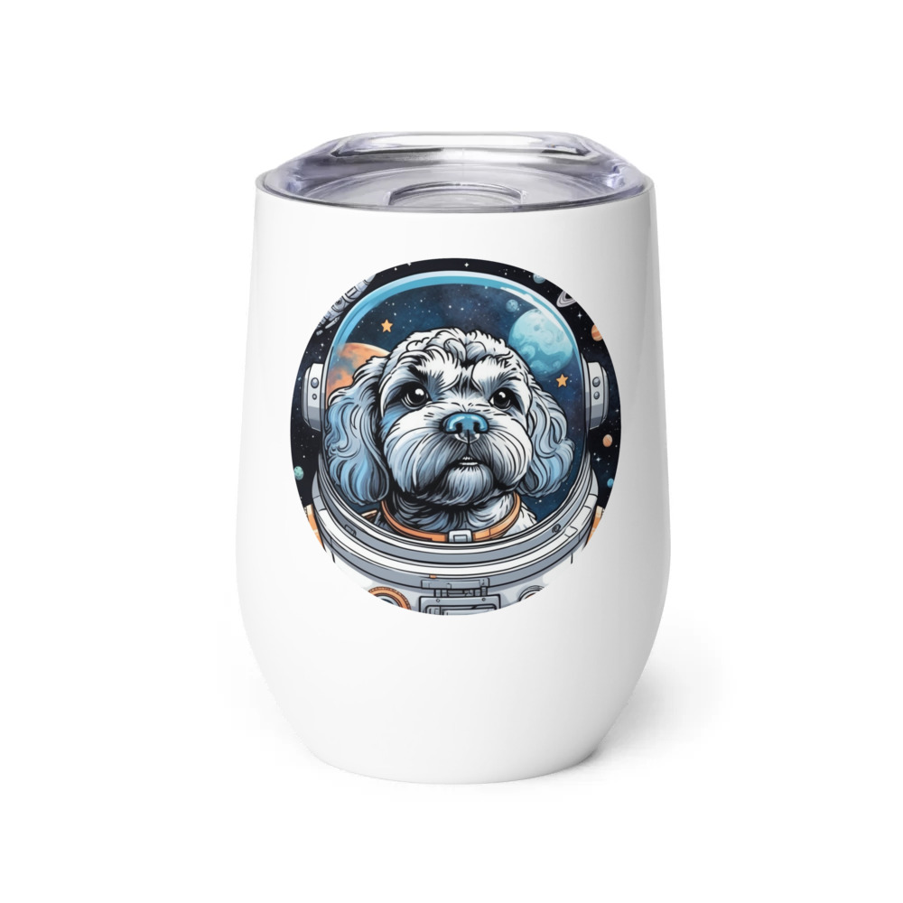 PugMug Custom Lily Wine Tumbler