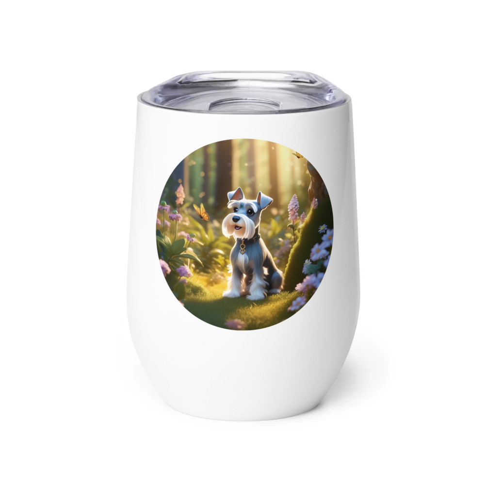 PugMug Custom Miniature Schnauzer Wine Tumbler