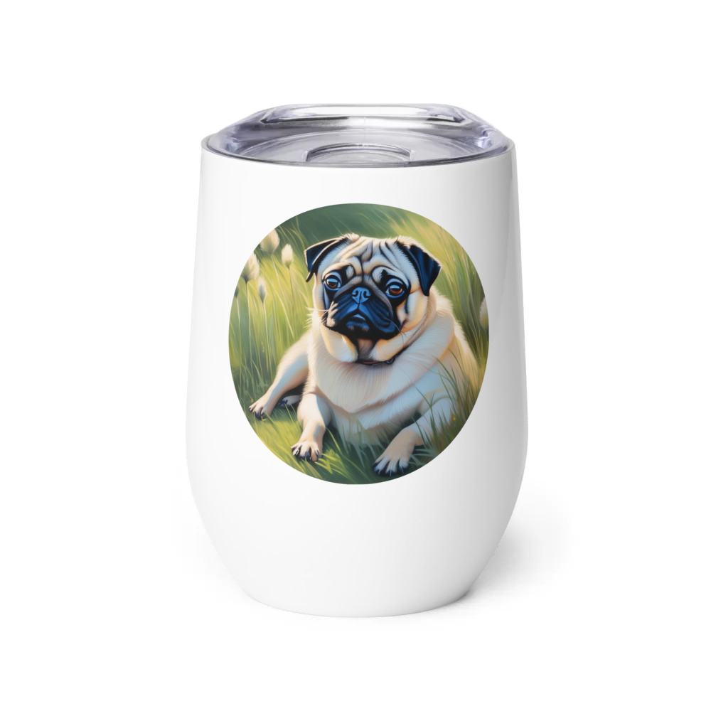 PugMug Custom Pug Wine Tumbler