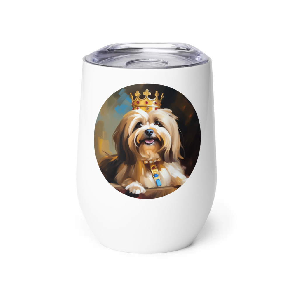 PugMug Custom Tan Havanese Dog Wine Tumbler
