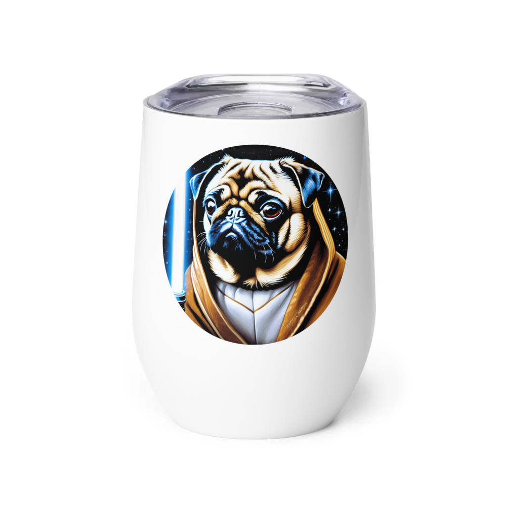 PugMug Custom Pug Wine Tumbler