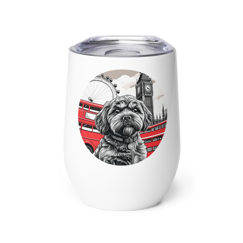 PugMug Custom Lily Wine Tumbler