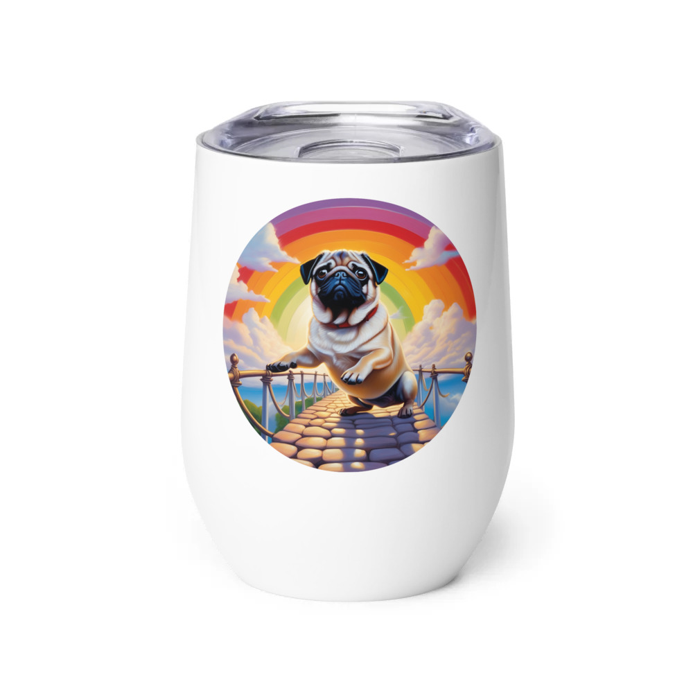 PugMug Custom Pug Wine Tumbler