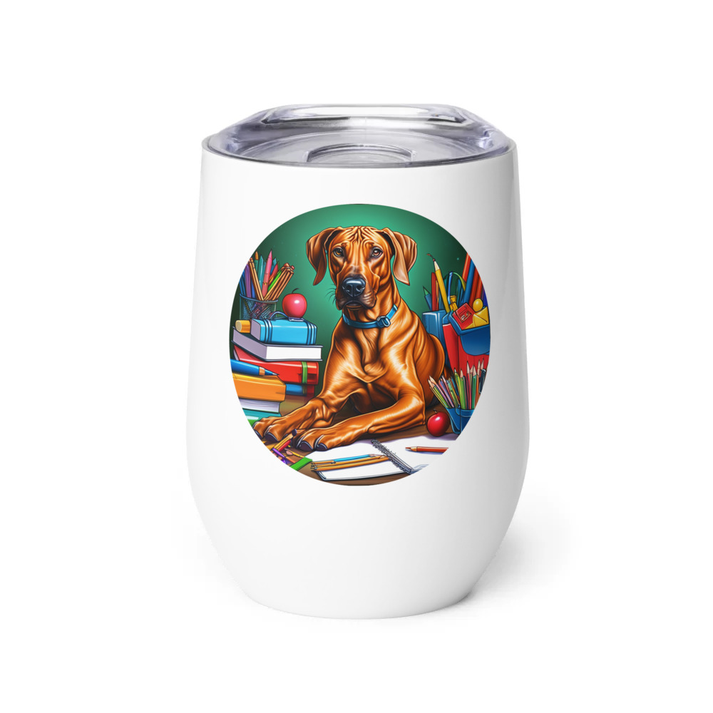 PugMug Custom Rhodesian Ridgeback Wine Tumbler