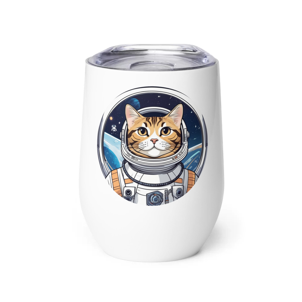 PugMug Custom Tabby American Shorthair Cat Wine Tumbler