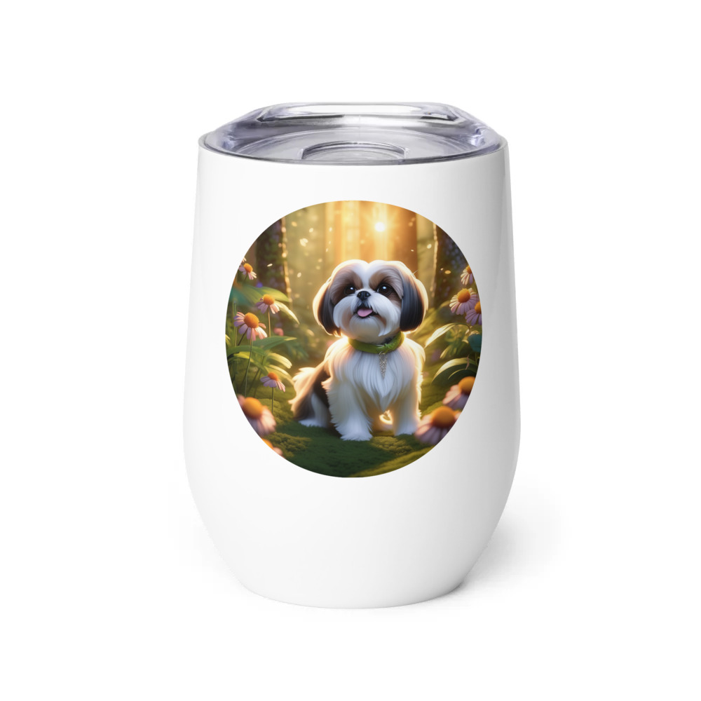 PugMug Custom Shih Tzu Wine Tumbler