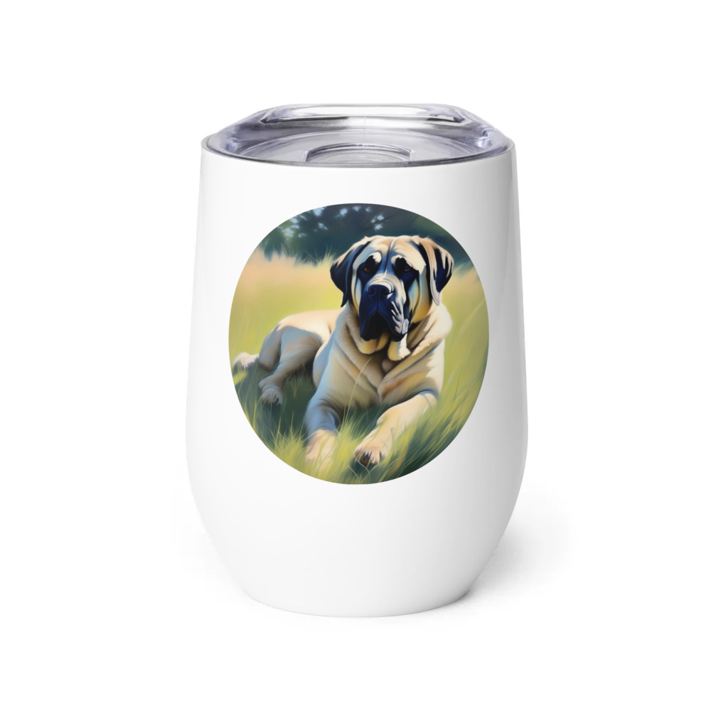 PugMug Custom Mastiff Wine Tumbler