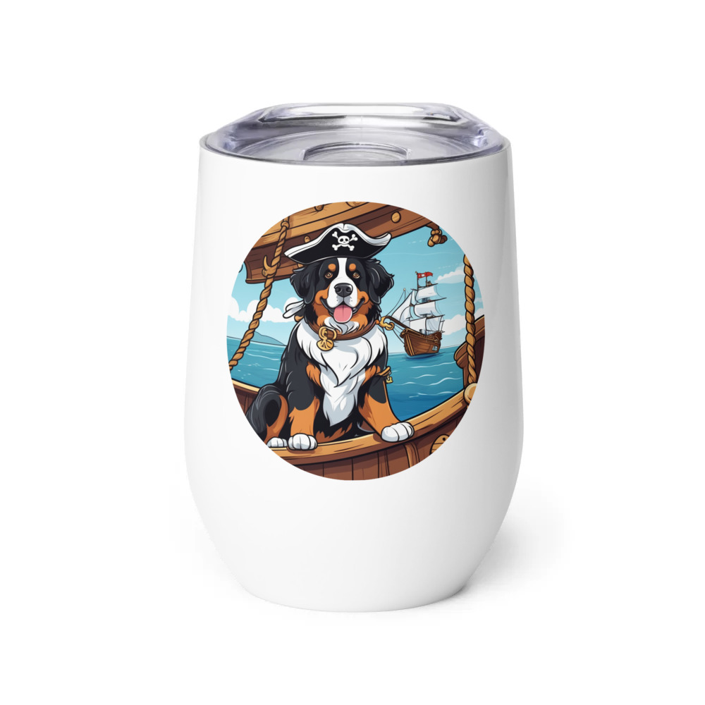 PugMug Custom Bernese Mountain Dog Wine Tumbler