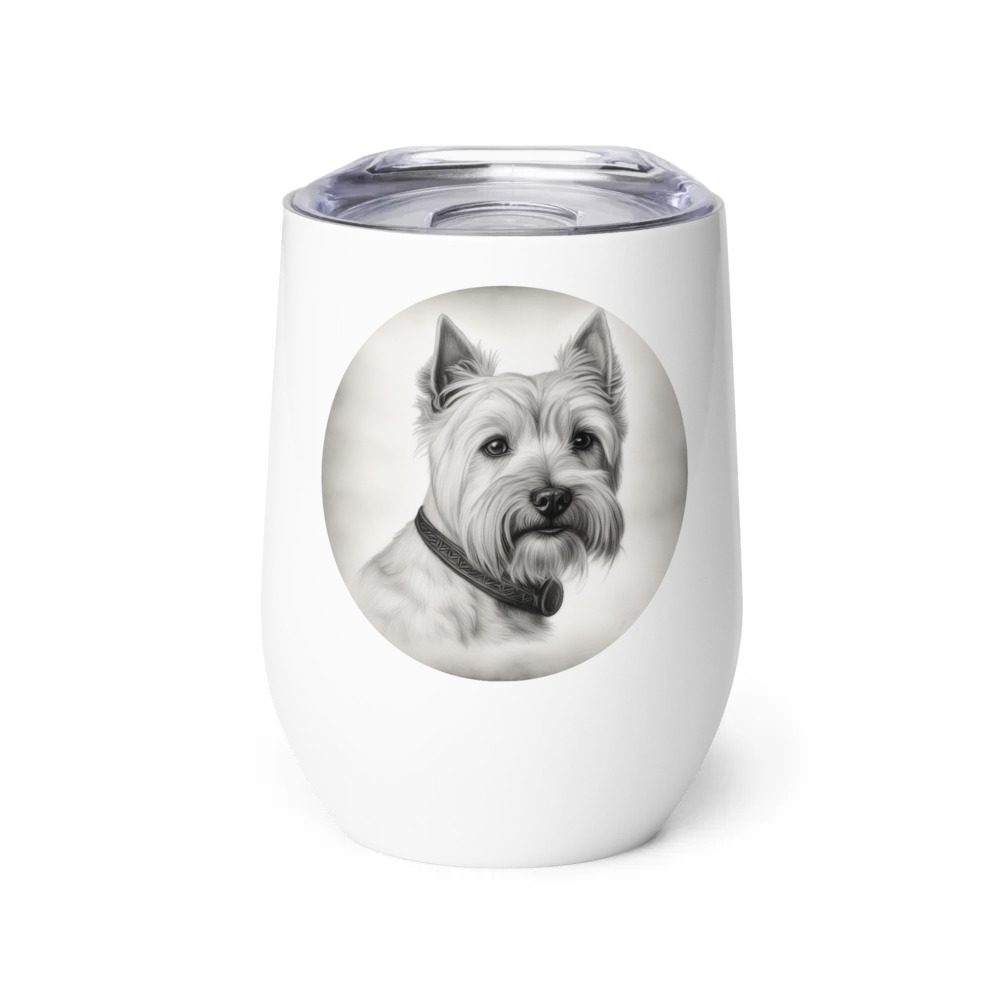 PugMug Custom West Highland White Terrier Wine Tumbler