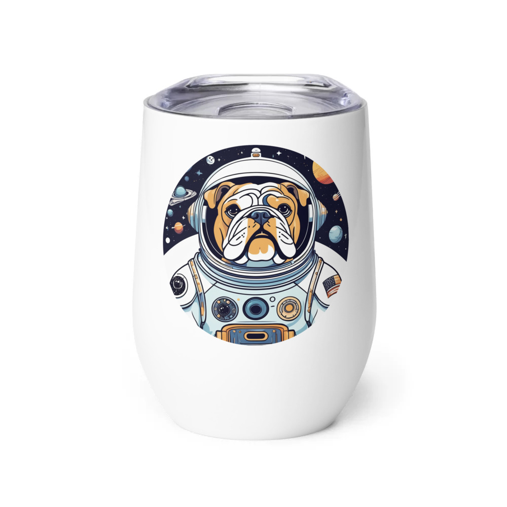 PugMug Custom Bulldog Wine Tumbler