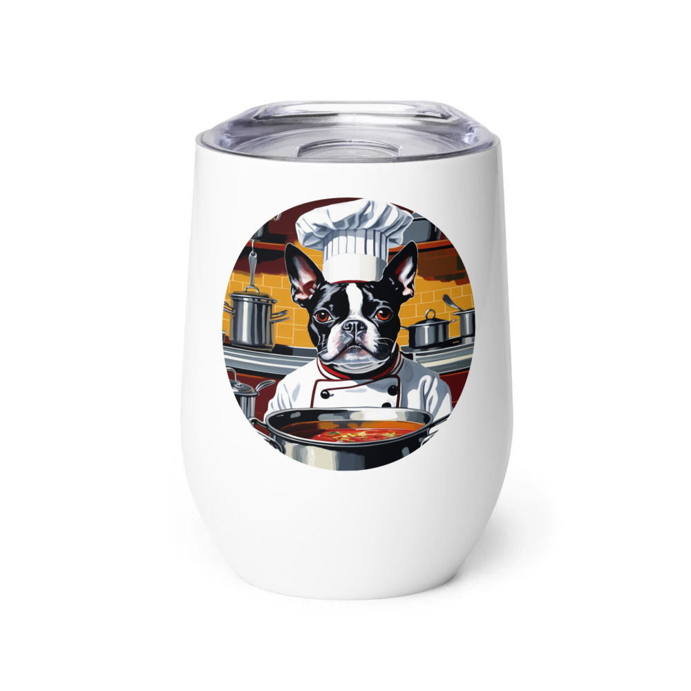 PugMug Custom Boston Terrier Wine Tumbler
