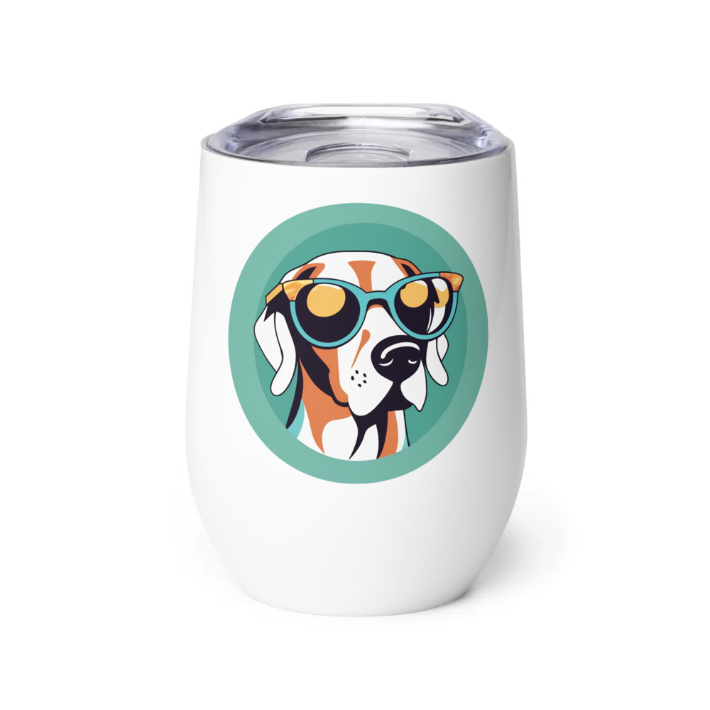 PugMug Custom Pointer Dog Wine Tumbler