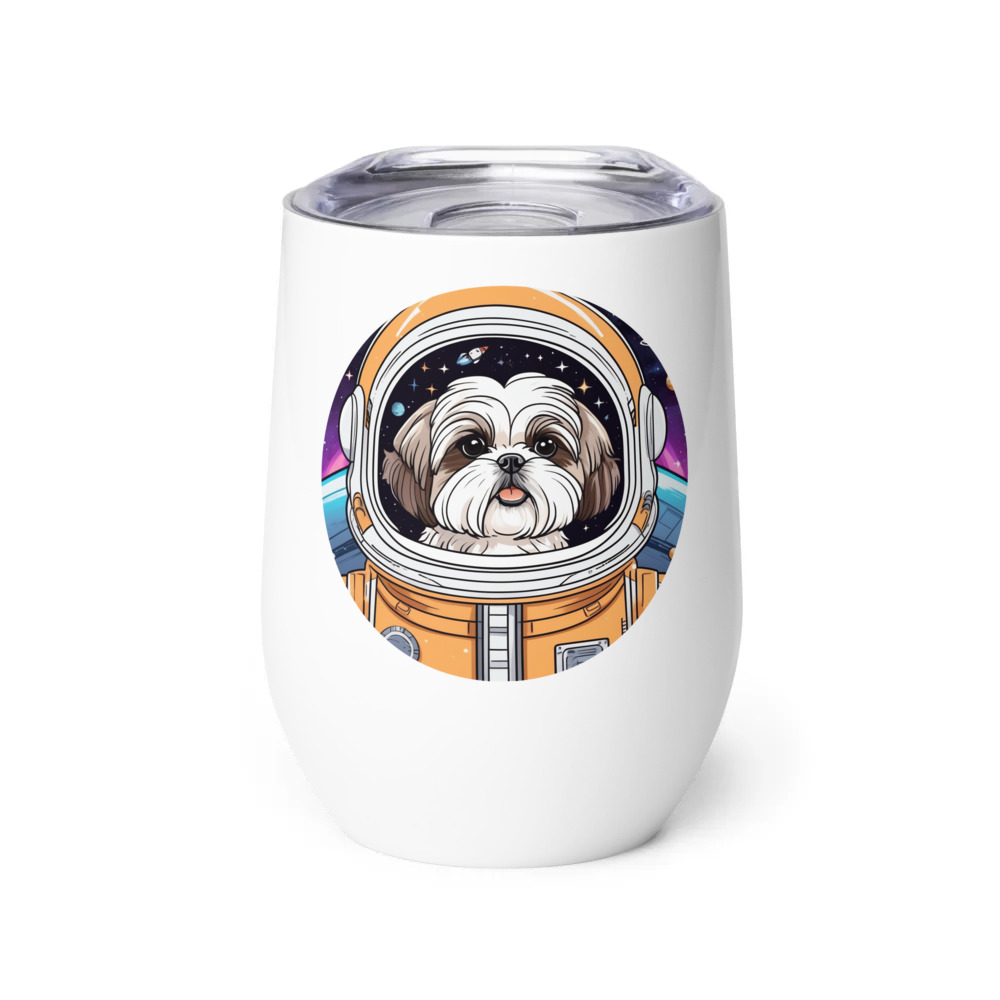 PugMug Custom Shih Tzu Wine Tumbler