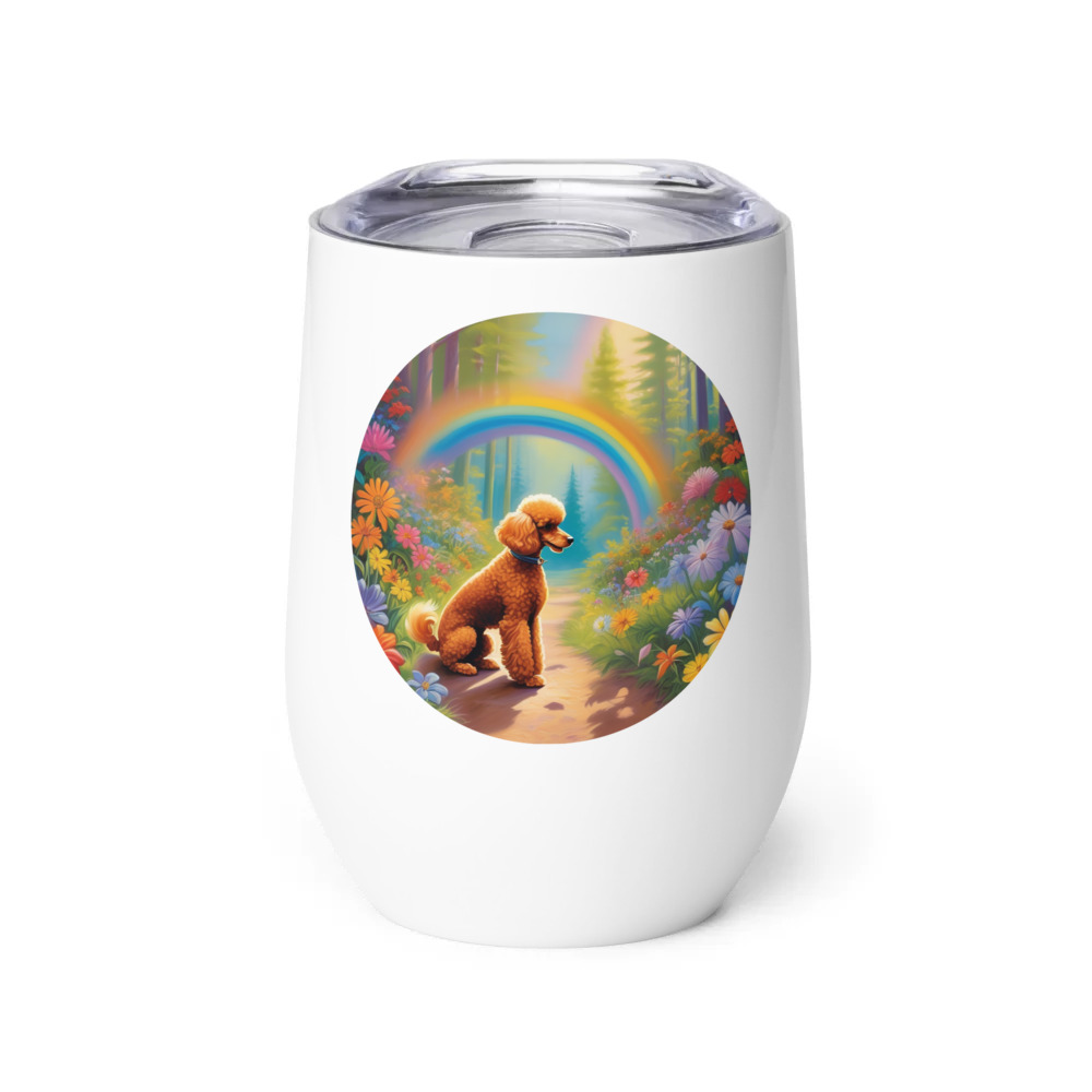 PugMug Custom Tan Poodle Wine Tumbler