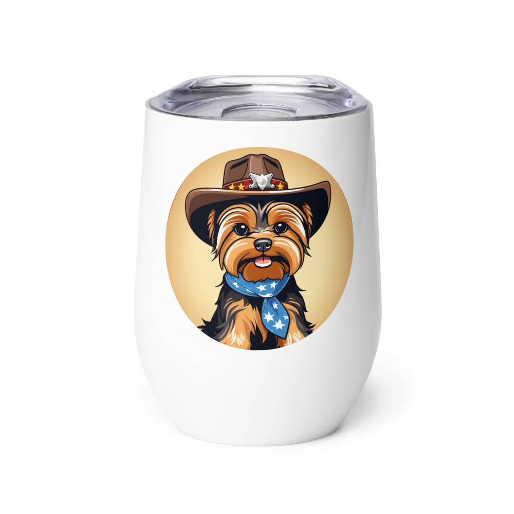 PugMug Custom Yorkshire Terrier Wine Tumbler
