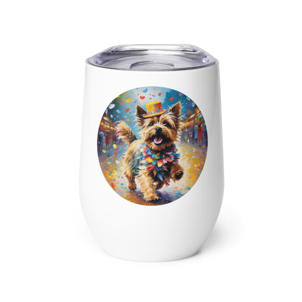 PugMug Custom Cairn Terrier Wine Tumbler