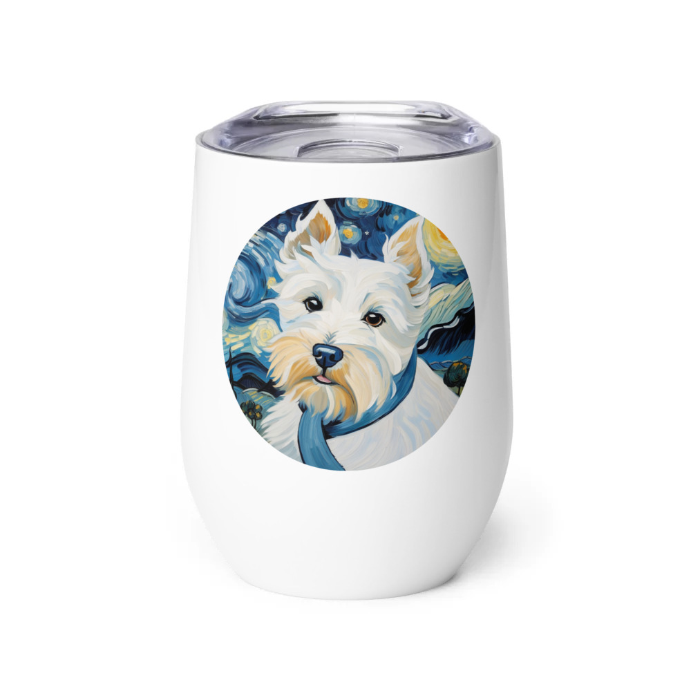 PugMug Custom West Highland White Terrier Wine Tumbler