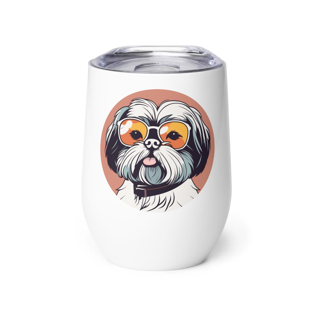 PugMug Custom Shih Tzu Wine Tumbler