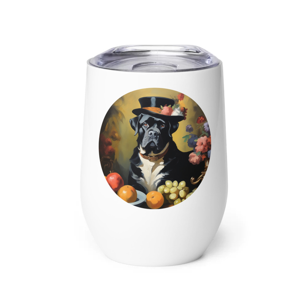 PugMug Custom Mastiff Wine Tumbler