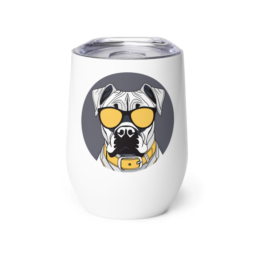 PugMug Custom Cane Corso Wine Tumbler