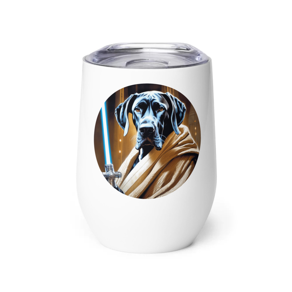 PugMug Custom Great Dane Wine Tumbler