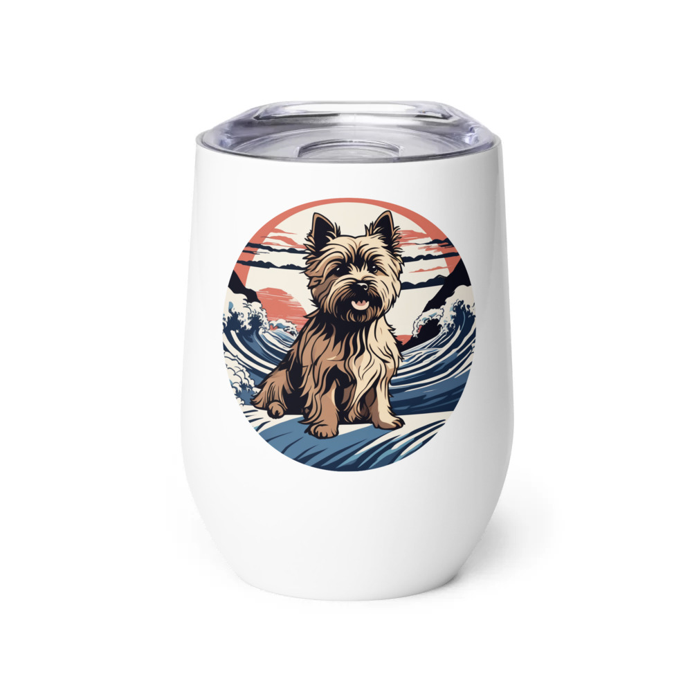 PugMug Custom Cairn Terrier Wine Tumbler
