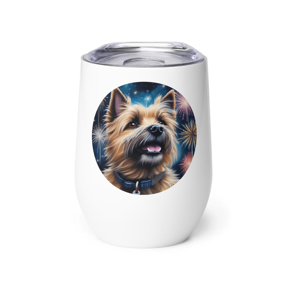 PugMug Custom Cairn Terrier Wine Tumbler