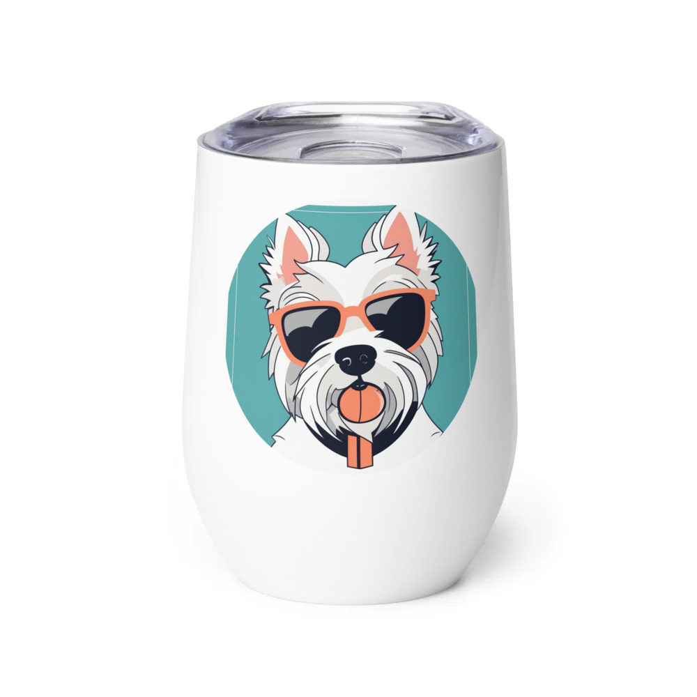 PugMug Custom West Highland White Terrier Wine Tumbler